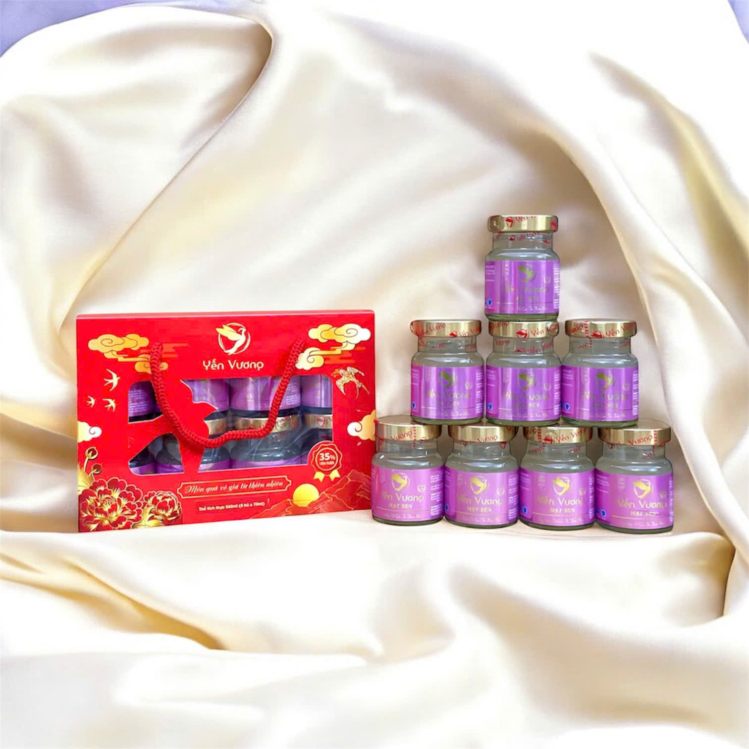 Lốc 8 hũ yến Vương 70ml Hạt Sen